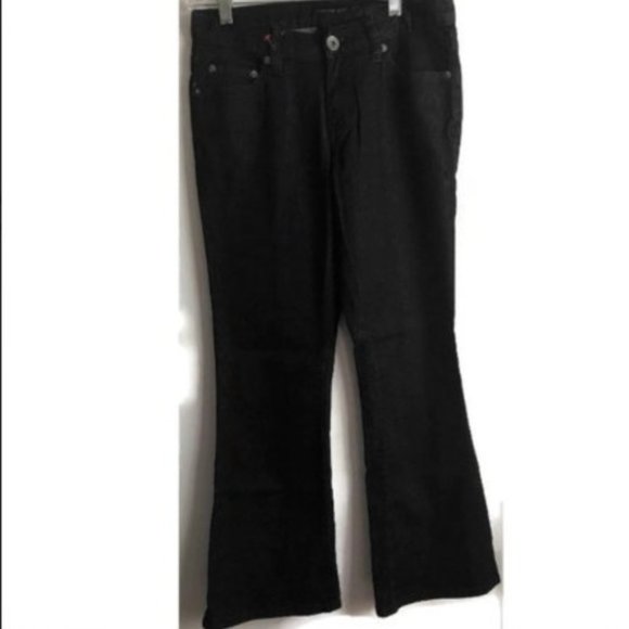 Calvin Klein black flare Jeans stretch 26/2 29-in inseam - Picture 2 of 8